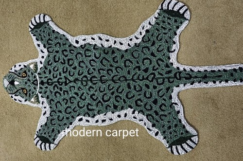 Tapis léopard 3x5 pieds - , fait