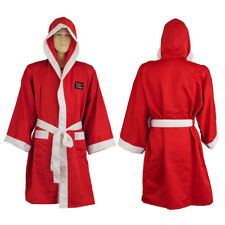 Playwell Uni Satin Boxe Toge Rouge Peignoir à Capuche Arts Martiaux Lutte Entrée