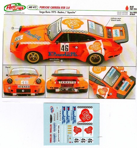 Decal porsche 911 - 1/43, rsr