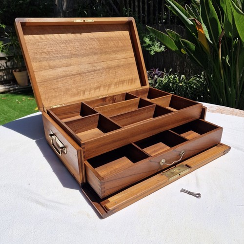 Coffret ancien bois - bois, noyer