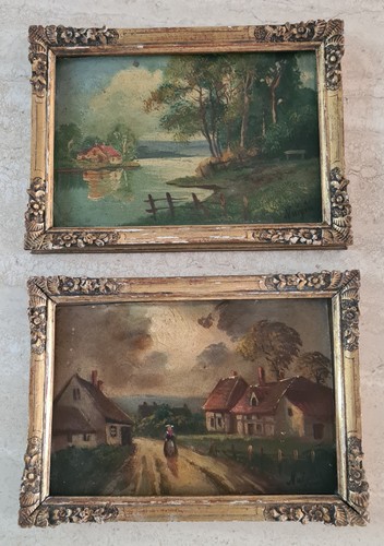 Paire tableaux miniatures - tableaux,
