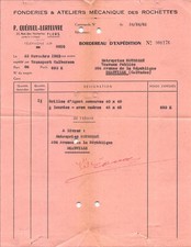 1961 FONDERIES ET ATELIERS MECANIQUE DES ROCHETTES P QUERUEL LORFEUVRE A FLER