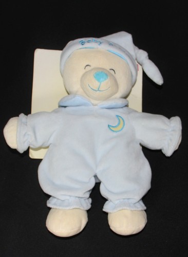 Doudou peluche ours bleu - doudou,