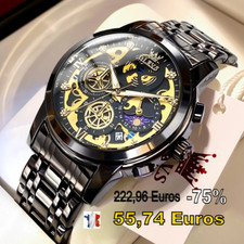 Montre Homme Inoxydable Etanche Waterproof Bijoux Bracelet Accessoire Cadeau