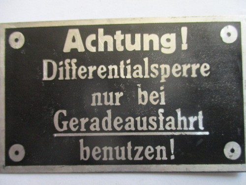 Plaque bouclier hanomag - plaque,