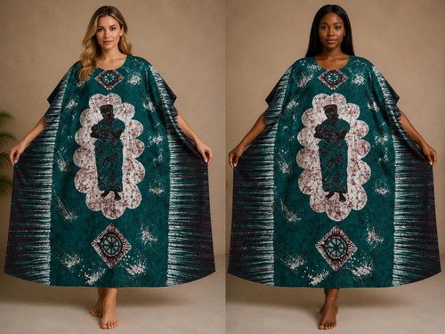 Boubou femme batik wax bassam - batik,