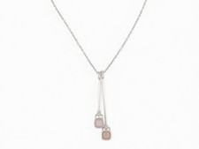 NEUF COLLIER POIRAY INDRANI PENDENTIF DIAMANTS OR BLANC 18K 10GR NECKLACE 3200€