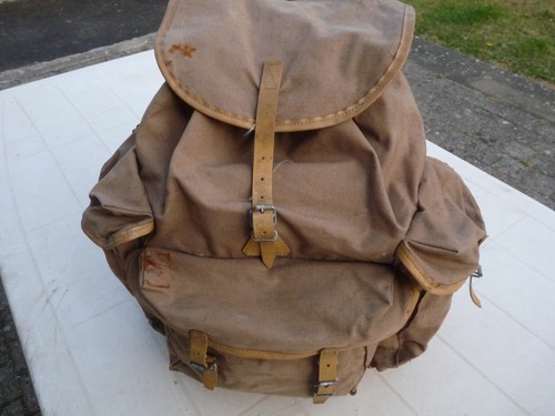Ancien sac dos toile - sac, à