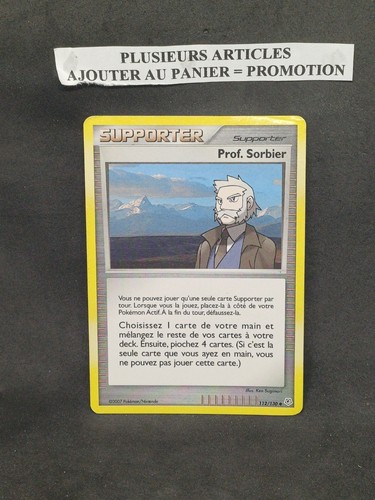 Carte pokémon prof sorbier - carte,