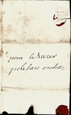 2 lettres anciennes 1708 et Chaux 1701 JABOUIN  PELETAN et marquis de Ste MAURE