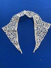 ancien  col en dentelle guipure écru (L33)