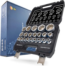 Lot De 21 Clés À Douille Multidents Avec Profil 12 Et 6 Pans, 8-36 Mm, XZN Torx