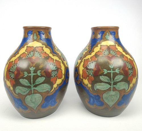 Paire art nouveau plateel - art,