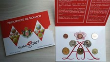 1 coffret BU MONACO euro 2025, 8 pièces 1 cent à 2 euro nouvelle face, en stock