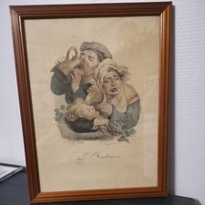 GRAVURE XIXè  signée  L