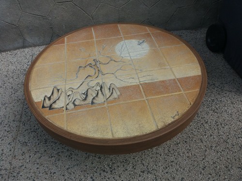 Table basse vallauris signé - basse,