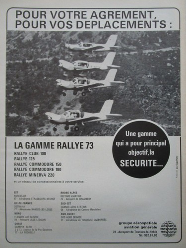1972 pub aerospatiale avion - 9/1972,
