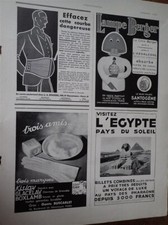 LAMPE BERGER 9 + LINIA + BUSCARLET + BULHER publicité papier ILLUSTRATION 1933