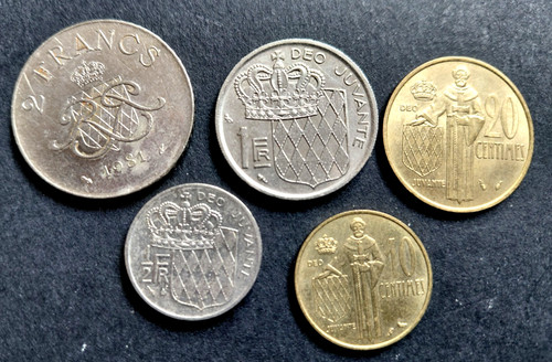 Lot pieces monaco - pieces, francs