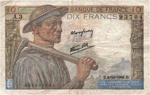 Francs mineur 10 - francs, 9=10=1941