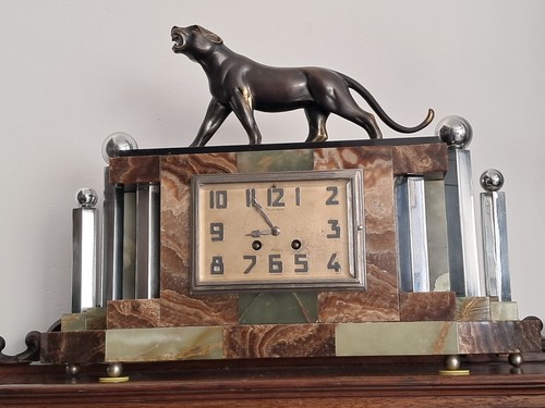 Pendule art déco panthère