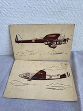2 Anciennes Cpa Appareil Avion Aviation Française Bombardement Dessin Signe 