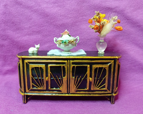 Buffet bas noir - /doré, 176
