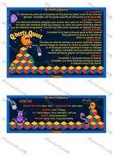 Gottlieb Q*Bert's Quest Cartes Instructions Flipper Custom Pinball FRENCH
