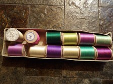 Anciennes bobines de fil de soie,J.Gauthier,Manufacture Puy-de-Dôme,1930