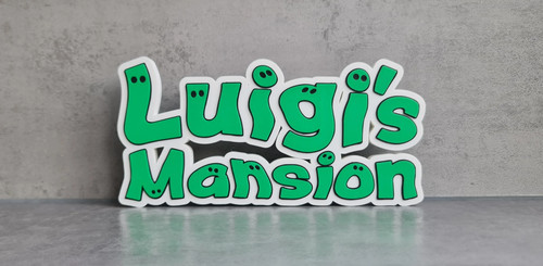 Plaque logo luigi mansion - logo,