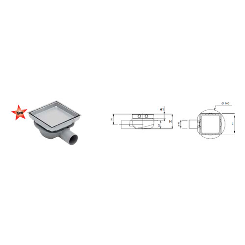 Siphon sol inox 131 - inox, x