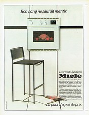 Publicité Advertising 107  1984  Miele  four multi-fonctions