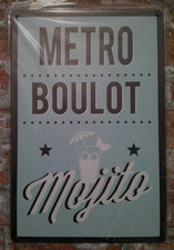 plaque publicitaire en tôle