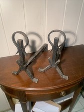 Paire de chenets modernistes fonte collection