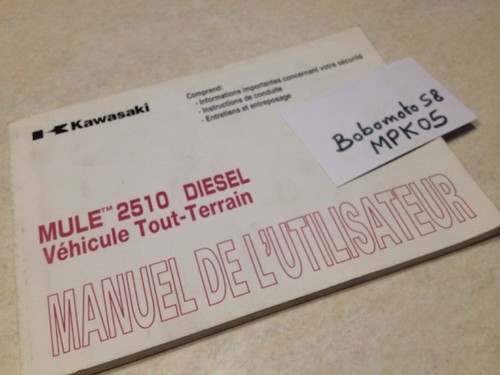 Manuel propriétaire kawasaki - manuel,