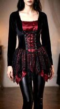 Robe corsage dentelle gothique - robe,