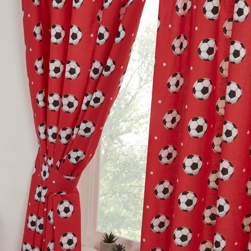 Football rouge rideaux - rouge,