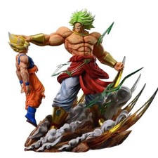Figurine Dragon Ball Broly vs Son Goku Super Saiyan Statue pvc 20cm Modèle Anime