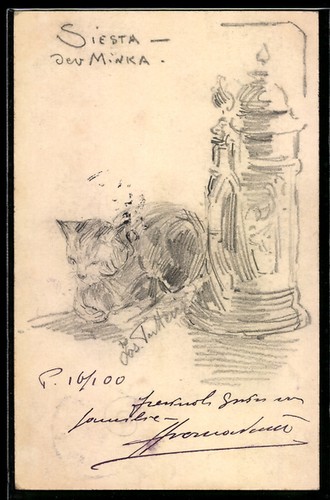 Carte postale artiste peinte - d'artiste,