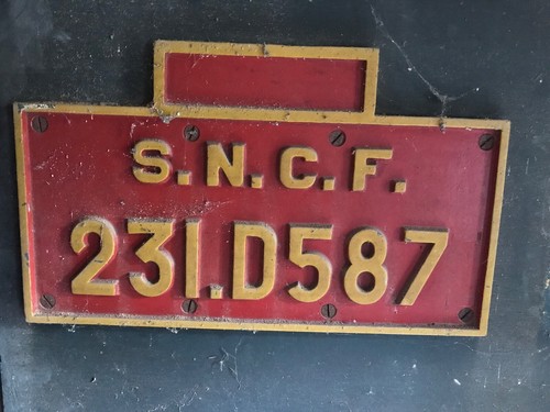 Plaque 231 587 locomotive - 231, de