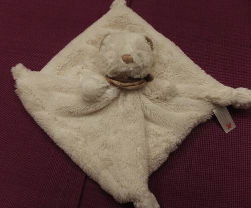 B7g doudou ours plat blanc - doudou,