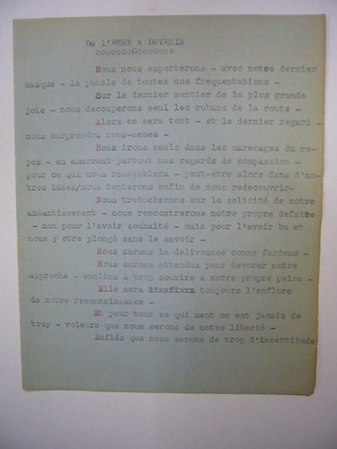 Exemplaire unique tapuscrit - unique,