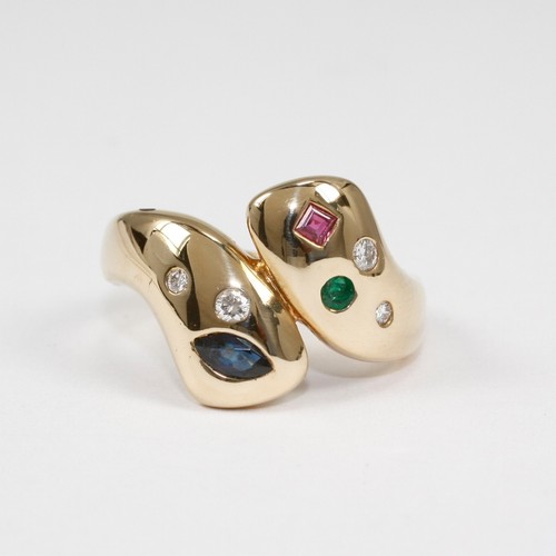 Bague 585 carats avec - 585,