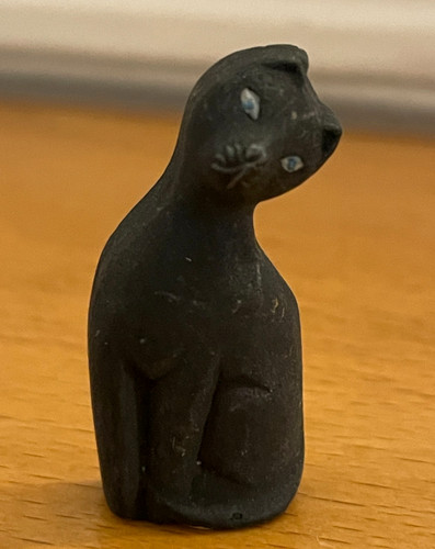Fève originale chat noir art - fève,