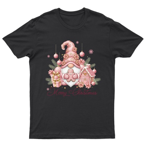 Shirt rose joyeux noël - t-shirt,