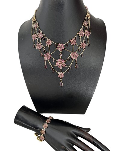 Parure florale collier - parure,