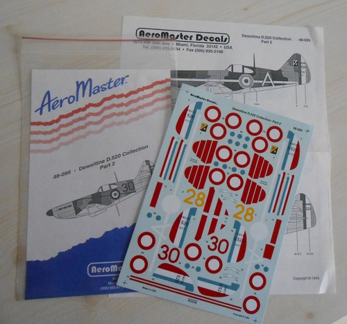 Décalques maquette avion 48 - décalques,