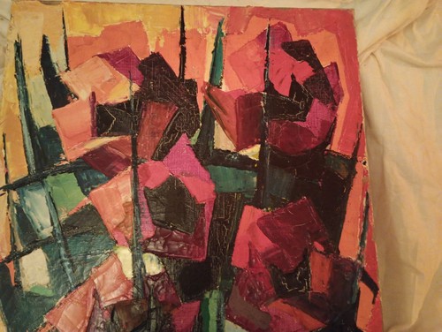 Peinture cubiste huile sur - peinture,