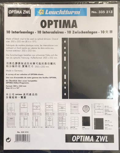 Intercalaires optima noirs - intercalaires,
