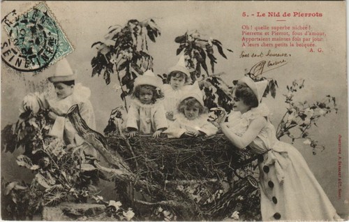 Cpa nid de pierrots - le,